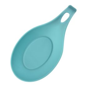 Silicone Spoon Mat Easy To Clean Kitchen Mat Shelf Mat Heat Insulation (Color: Lake Blue)