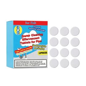 JAKEHOE Deep Cleaning Effervescent Tablets for Pipe, 12pcs, Pipe Cleaning, Dietary Supplement for Daily Wellness (Option: Default)